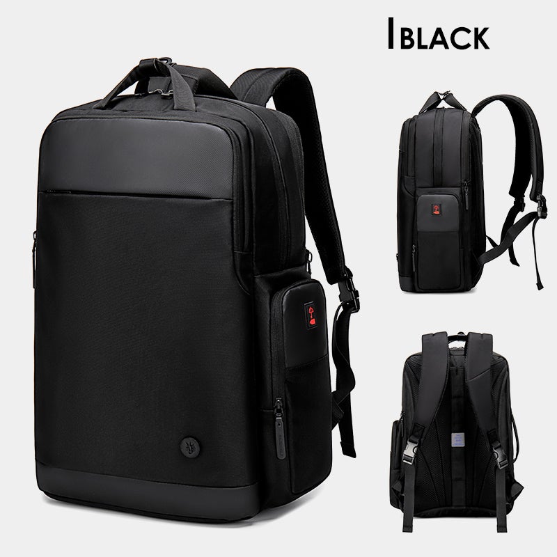 Golden Wolf GB00397 Waterproof Travel Laptop Backpack 15.6 Inch - Gray - Image 2